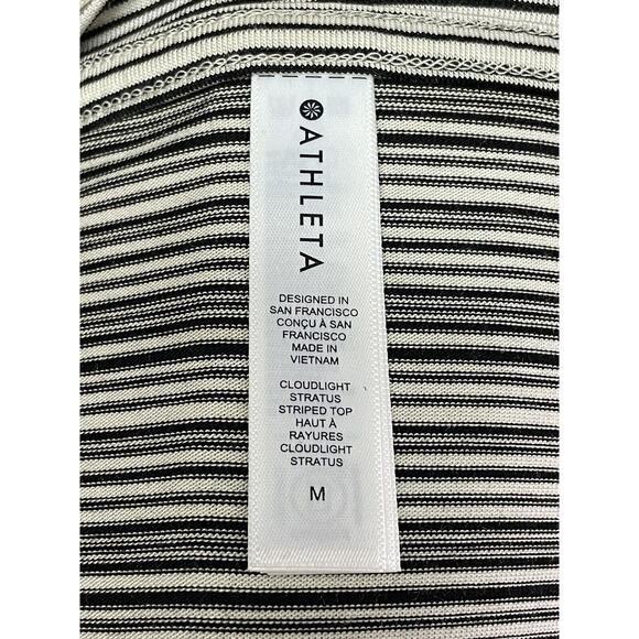 NWT Athleta Cloudlight Stratus Striped Long Sleeve Top Women's Medium Activewear - Picture 11 of 11